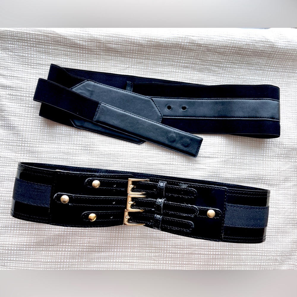 Maximalist Black Corset Belts Lot of 5 Retro 80s Maximalist Skinny Minimalist